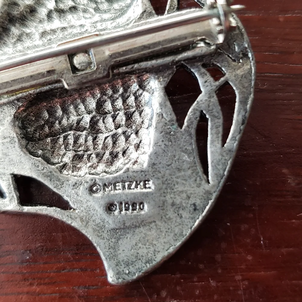 Metzke 1990 Pewter Leopard Brooch